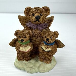 Young’s Angel Bear Figurine Family Singing Choir Bears Vintage Christmas Decor